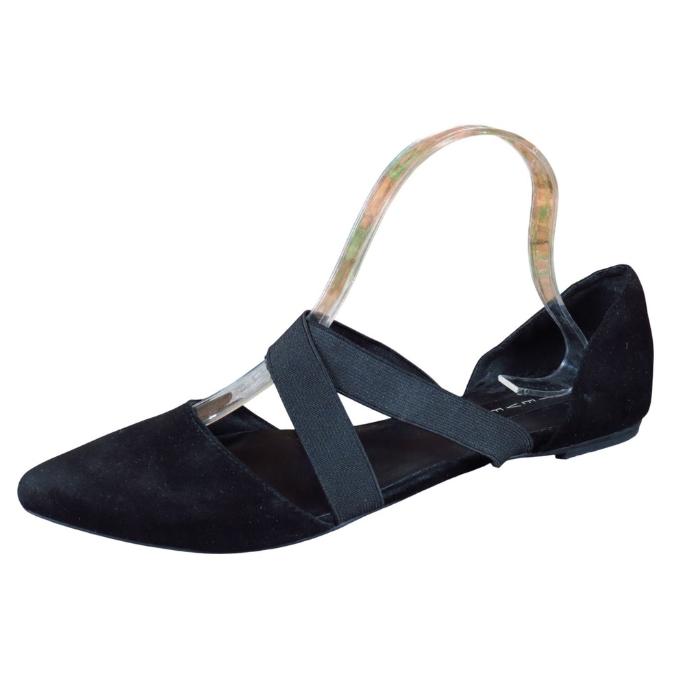 Steven By Steve Madden Eternety Women Flat Size 8 Professional Black Leather
